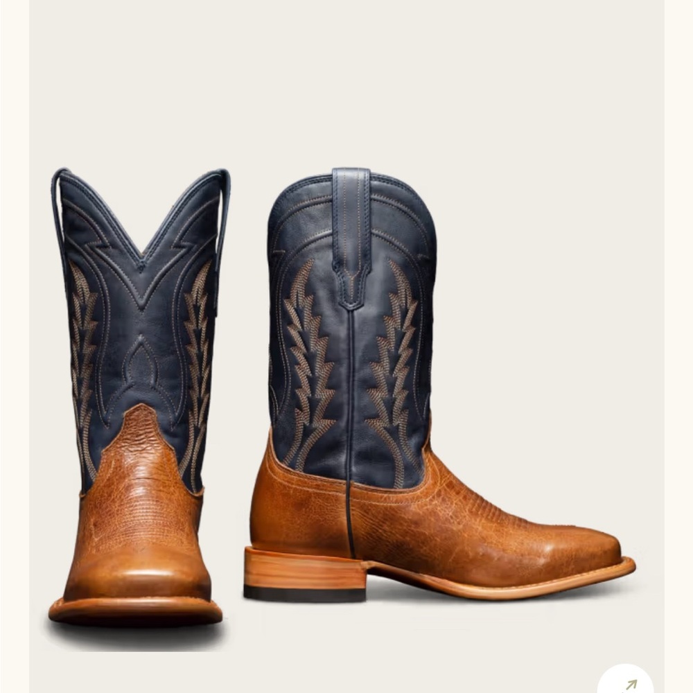 Men's Brown and Black Western Boots